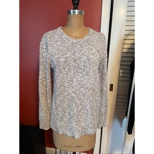 LL BEAN | blue gray marled crewneck sweater M